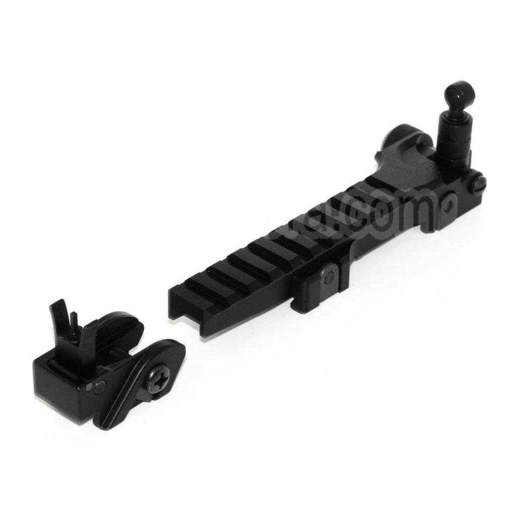 DOUBLE BELL KAC Style Rabattable Viseur Rail Set Convient pour G36 Série AEG GBB Fusil Airsoft Noir