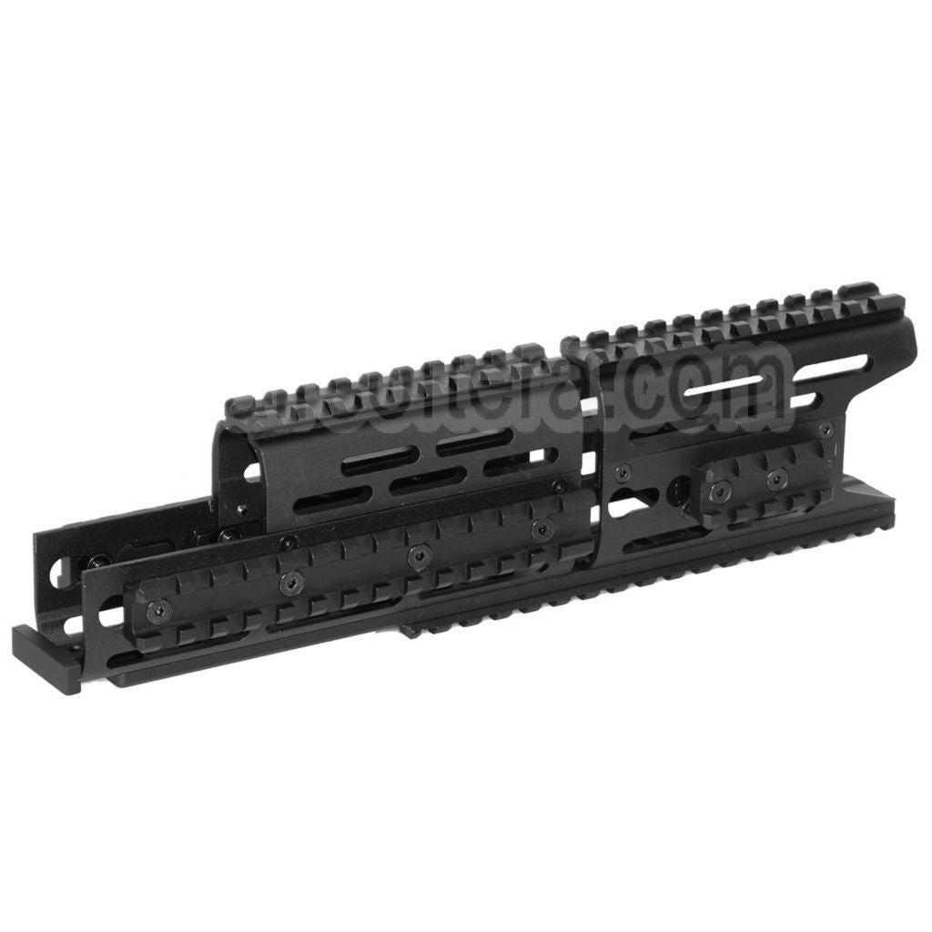 CYMA 276mm Aluminum AK Modular KeyMod RIS Rail de Garde-Main Convient pour CYMA E&amp;L Tokyo Marui AK Série AEG Fusil Airsoft Noir