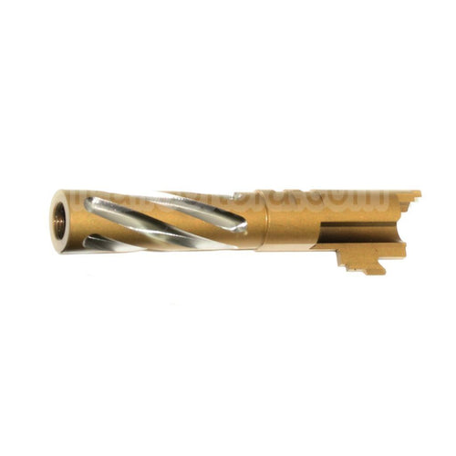 5KU 4.3 Pouces Acier Inoxydable Tornade Style Spirale Canon Extérieur +11mm CW sens horaire Convient pour Tokyo Marui Hi-Capa 4.3 GBB Pistolet Airsoft