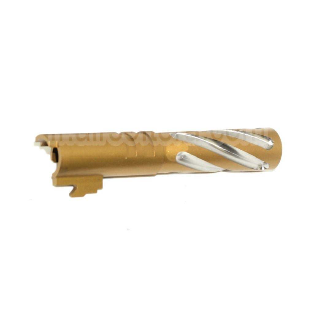 5KU 4.3 Pouces Acier Inoxydable Tornade Style Spirale Canon Extérieur +11mm CW sens horaire Convient pour Tokyo Marui Hi-Capa 4.3 GBB Pistolet Airsoft