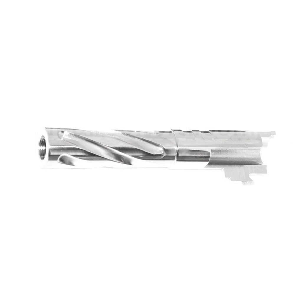 5KU 4.3 Pouces Acier Inoxydable Tornade Style Spirale Canon Extérieur +11mm CW sens horaire Convient pour Tokyo Marui Hi-Capa 4.3 GBB Pistolet Airsoft