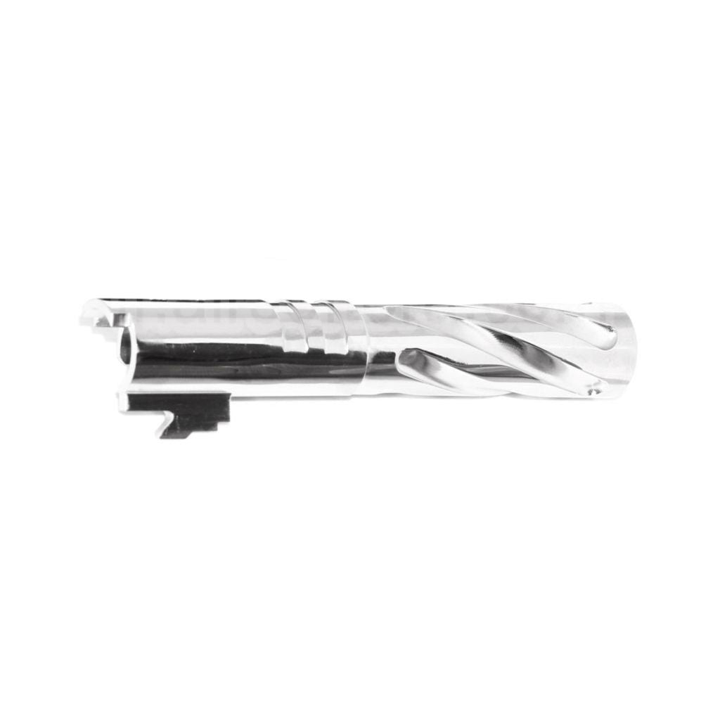 5KU 4.3 Pouces Acier Inoxydable Tornade Style Spirale Canon Extérieur +11mm CW sens horaire Convient pour Tokyo Marui Hi-Capa 4.3 GBB Pistolet Airsoft
