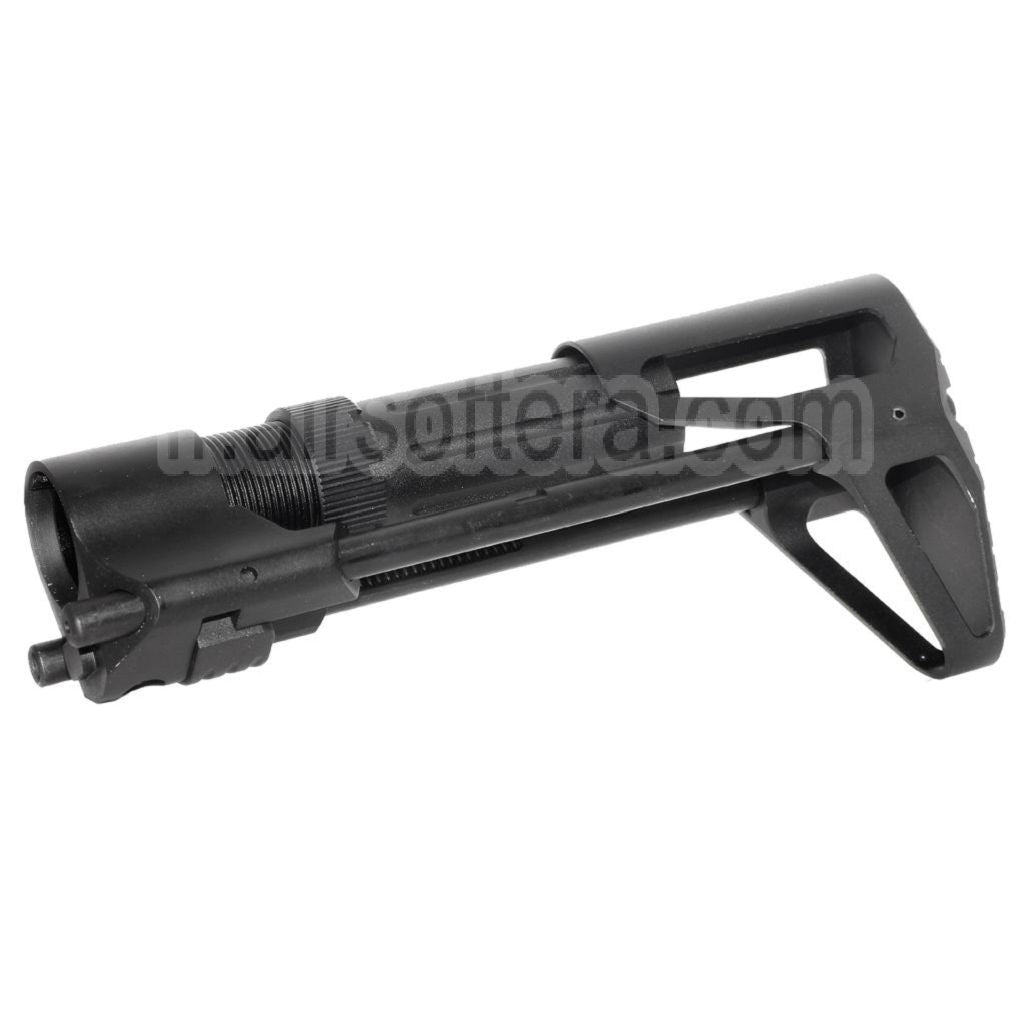 5KU PDW Rétractable Sliding Crosse Convient pour GHK VFC WE (WE-TECH) WA M4 Série GBB Fusil Airsoft Noir