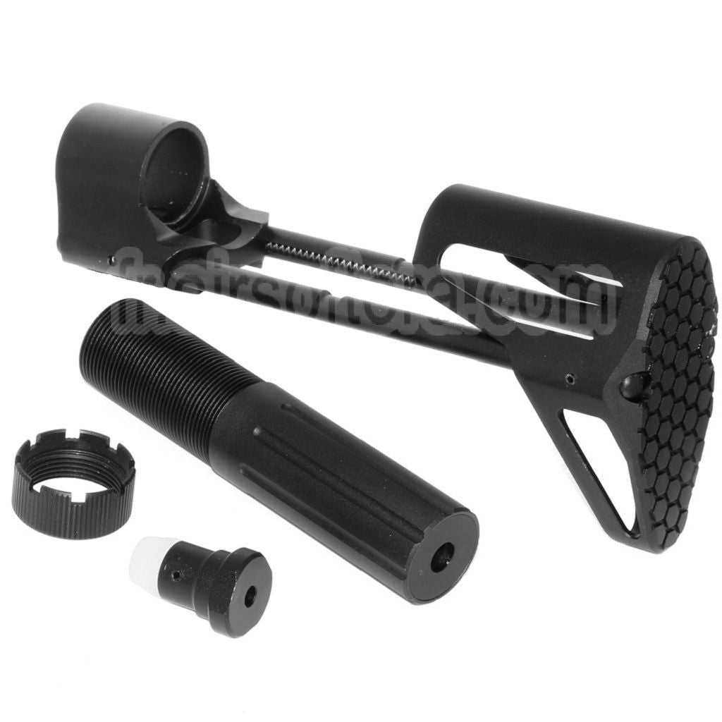 5KU PDW Rétractable Sliding Crosse Convient pour GHK VFC WE (WE-TECH) WA M4 Série GBB Fusil Airsoft Noir