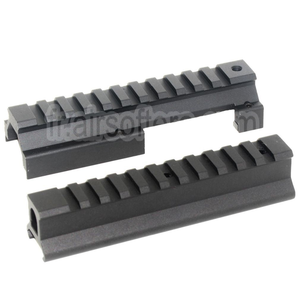 CYMA 130mm Haut Bas 20mm Rail Lunette Montage Set Convient pour CYMA Tokyo Marui VFC MP5 Série GBB AEG Fusil Airsoft Noir