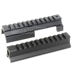 CYMA 130mm Haut Bas 20mm Rail Lunette Montage Set Convient pour CYMA Tokyo Marui VFC MP5 Série GBB AEG Fusil Airsoft Noir