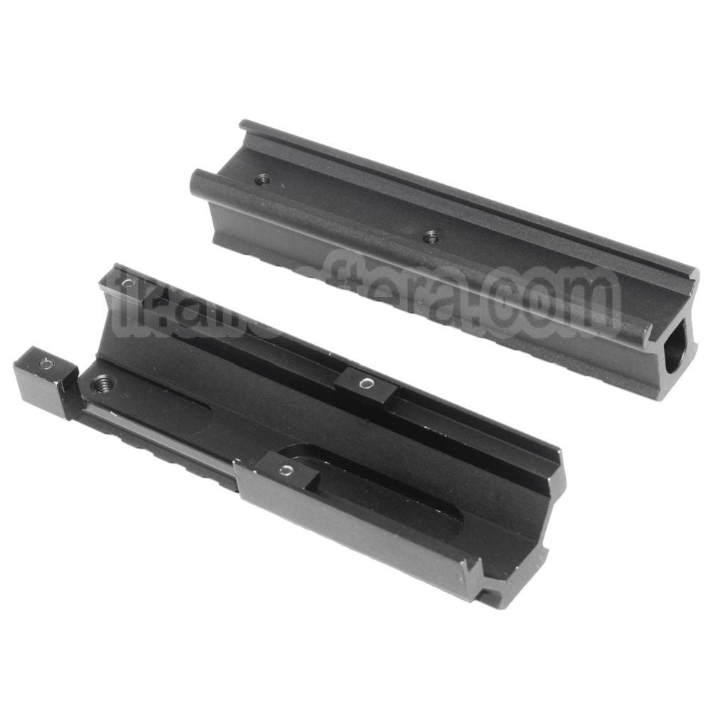 CYMA 130mm Haut Bas 20mm Rail Lunette Montage Set Convient pour CYMA Tokyo Marui VFC MP5 Série GBB AEG Fusil Airsoft Noir