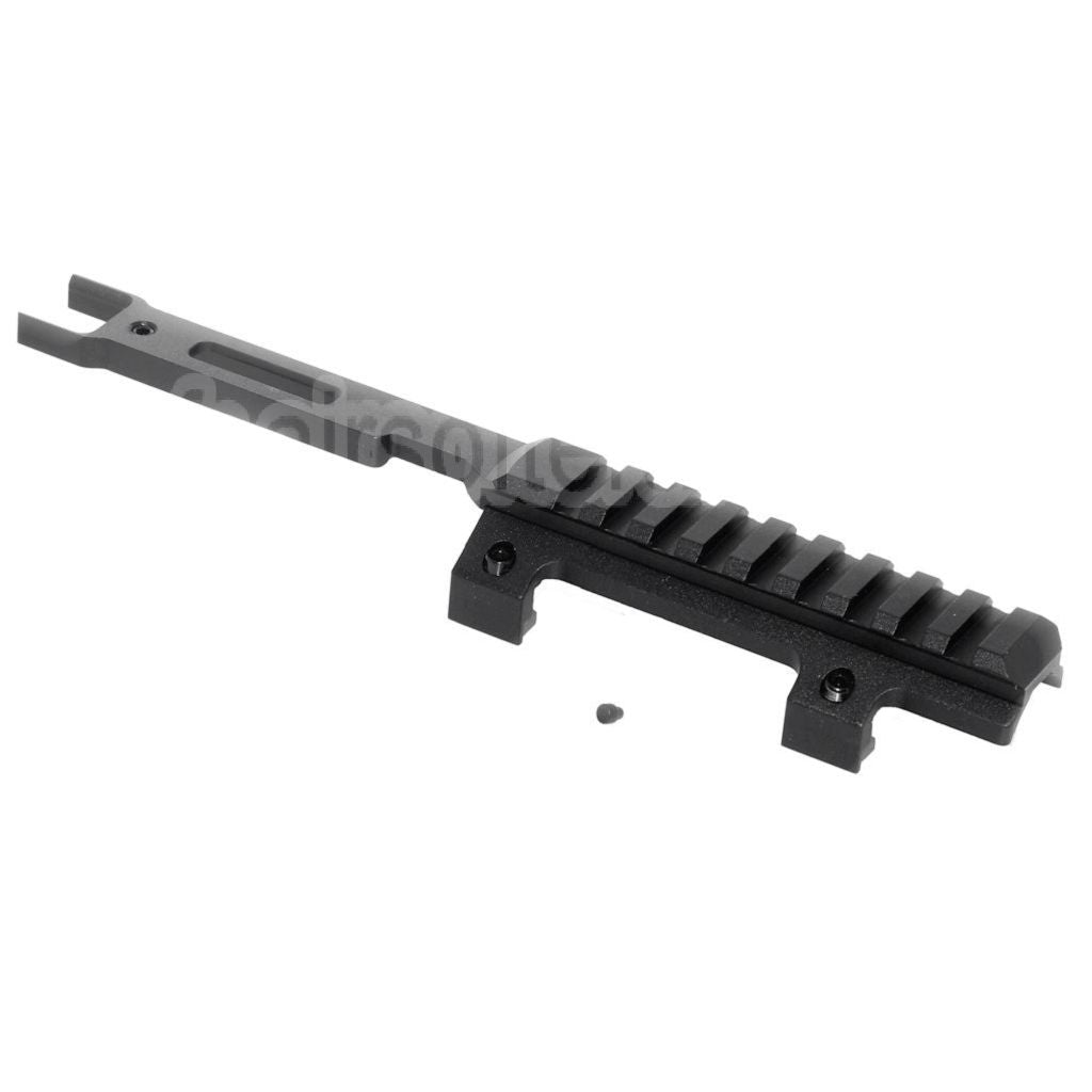 AirsoftEra 215mm Extended Top Rail Viseur Montage Convient pour CYMA Tokyo Marui MP5K Série AEG Fusil Noir