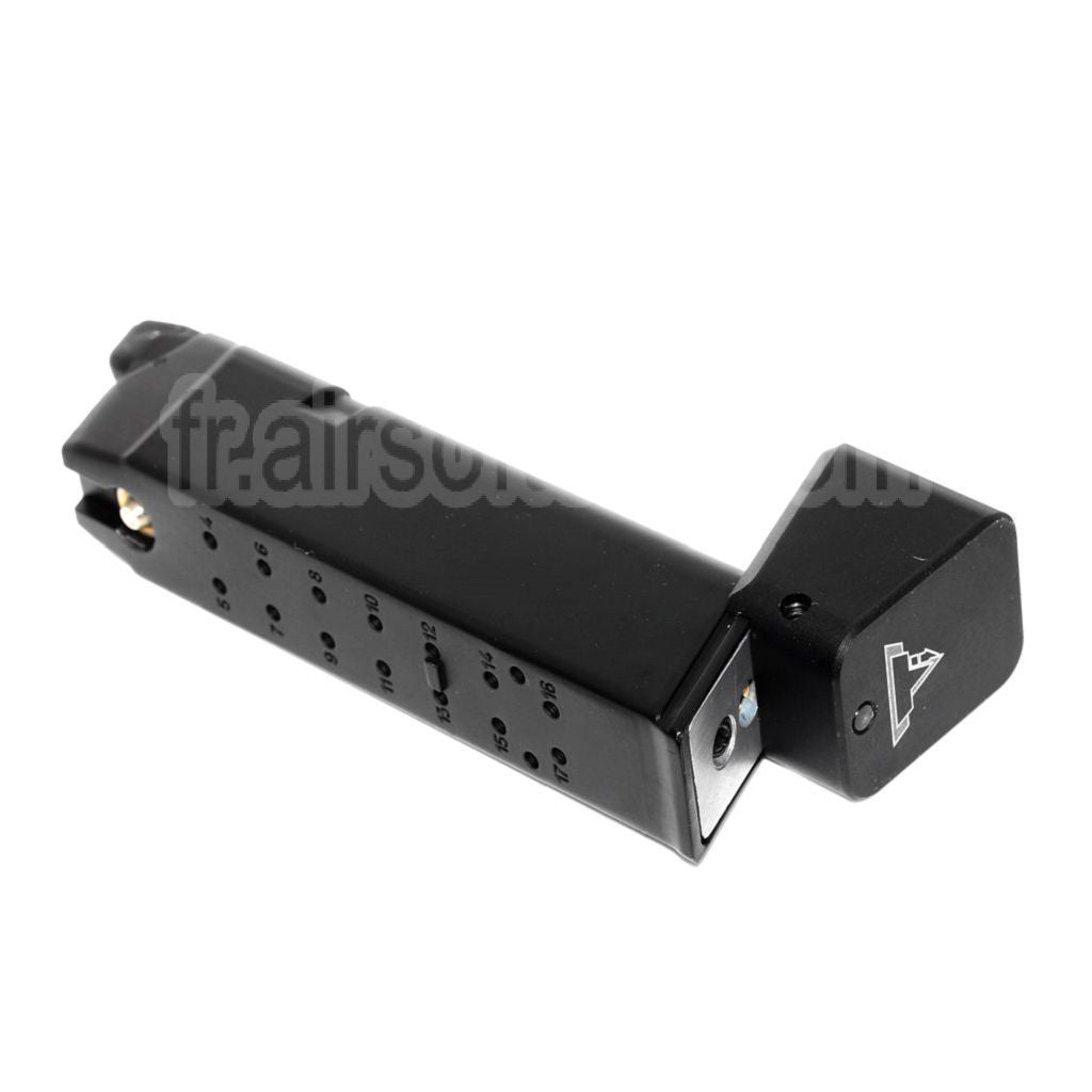 DOUBLE BELL 25 Billes Gaz Chargeur Convient pour G17 G18C G34 G35 G-Série GBB Pistolet Airsoft Noir