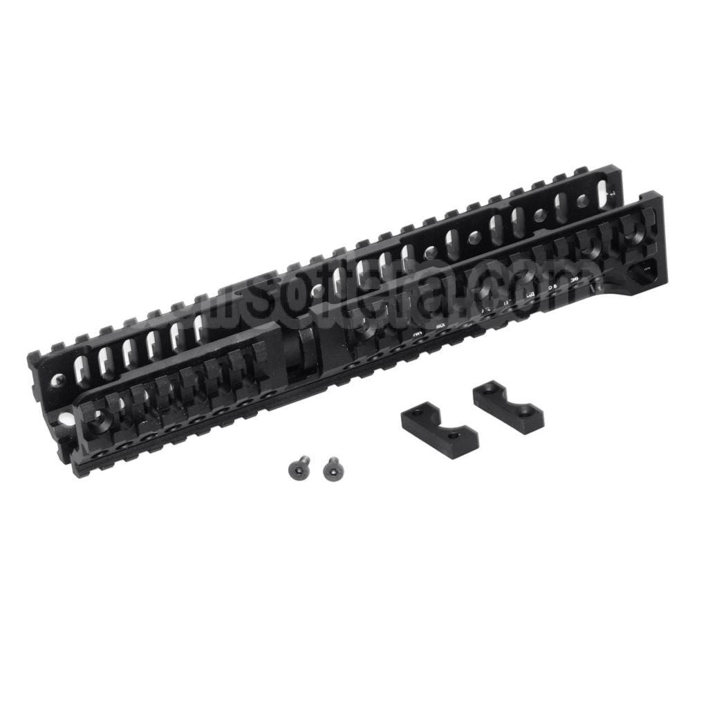 5KU CNC 254mm B30 Style Long Bas Rail de Garde-Main Convient pour CYMA AKM AK74 AK102 AK104 AK105 AK Série AEG Fusil Airsoft Noir