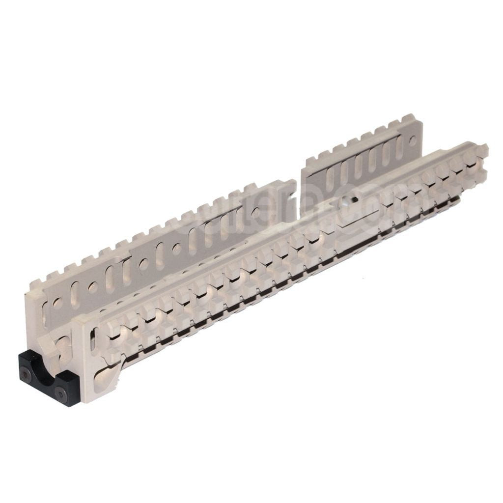 5KU CNC 254mm B30 Style Long Bas Rail de Garde-Main Convient pour D-Boys LCT GHK AKM AK74 AK102 AK104 AK105 AK Série AEG Fusil Airsoft Desert Tan