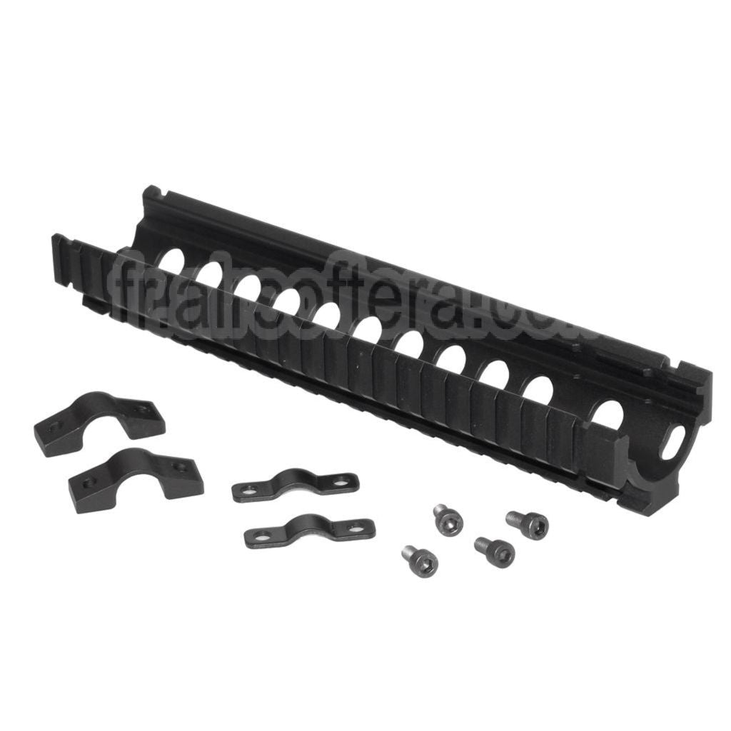 CYMA 242mm Aluminium Bas Rail de Garde-Main Convient pour CYMA G&amp;P Tokyo Marui AK74 Série AEG Fusil Airsoft Noir