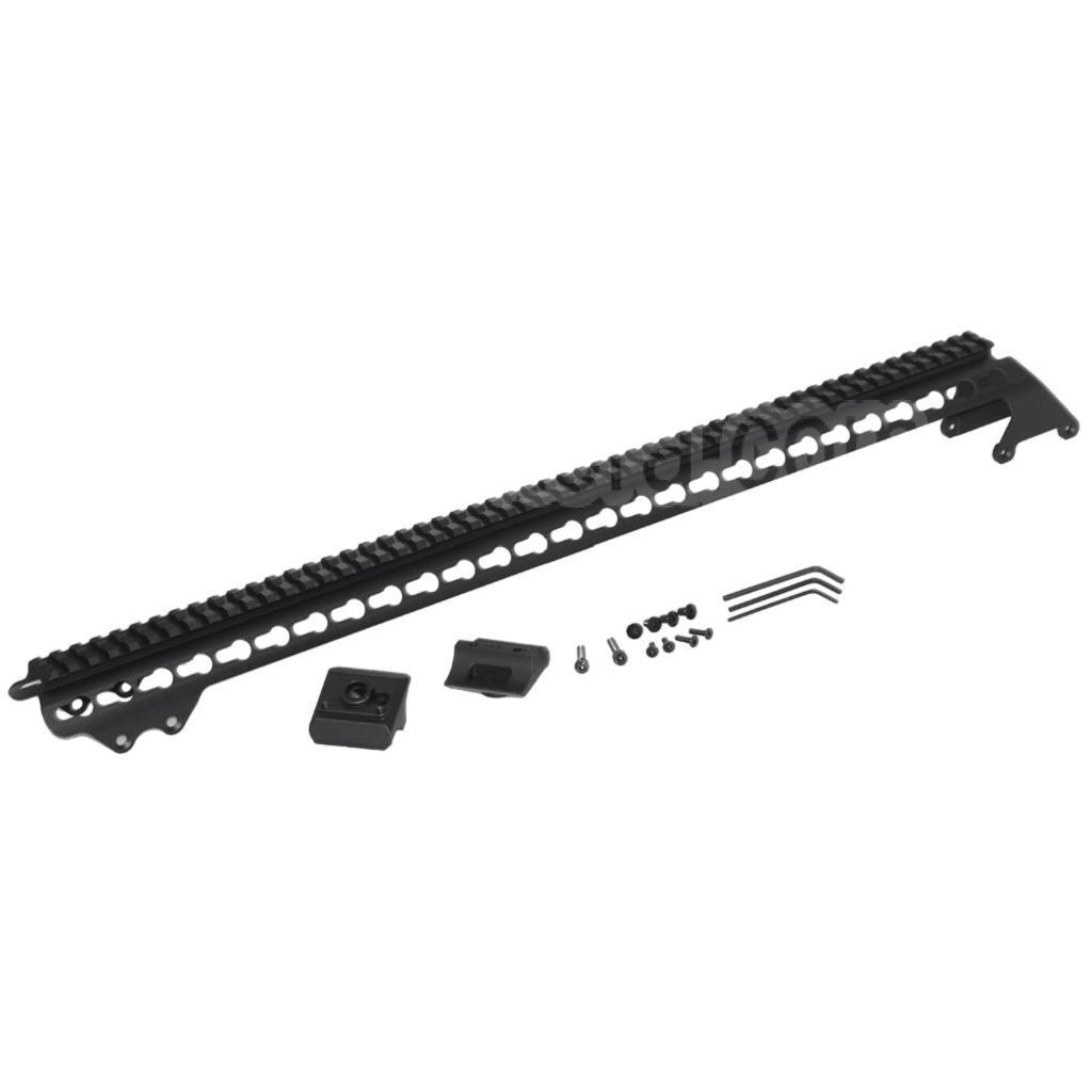 Système de rail supérieur KeyMod en aluminium CYMA 537 mm compatible avec le fusil à pompe airsoft CYMA Tokyo Marui M870 Série Noir