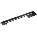 CYMA 537mm Aluminum KeyMod Top Rail System avec 6-Cartouche Collecteur Sac Convient pour CYMA Tokyo Marui M870 Série Shotgun Airsoft Noir