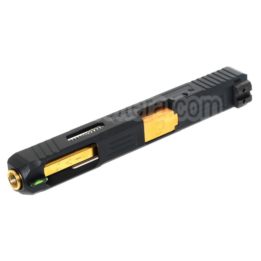 EMG Licensed SAI Tier One Competition Complet Haut Kit Or Canon Glissière Set Convient pour AW WE EMG BLU G17 G34 GBB Pistolet Airsoft Noir