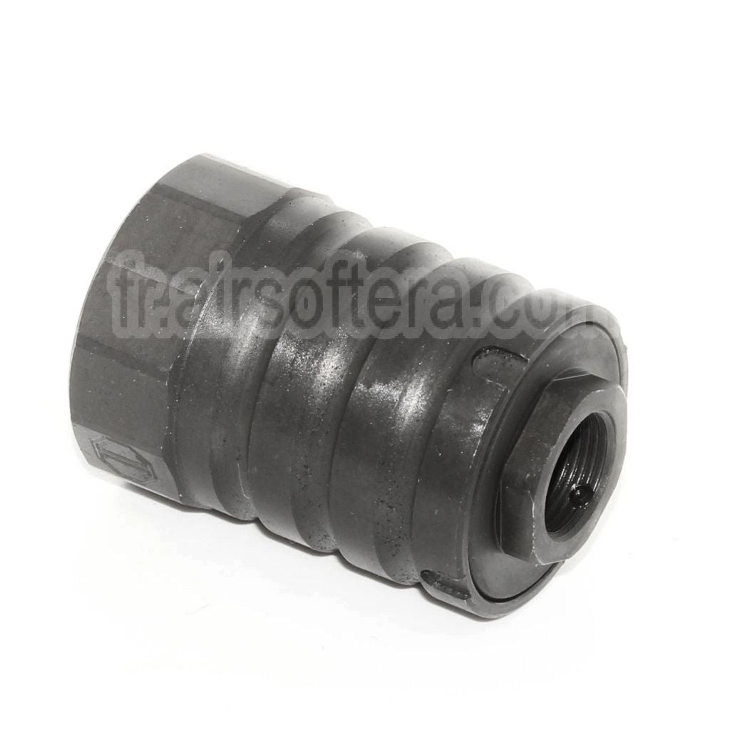 5KU 53mm 360 X12 Frein de Bouche Cache-Flamme avec Blast Shield Convient pour -14mm CCW sens antihoraire Canon Fusil Airsoft Noir