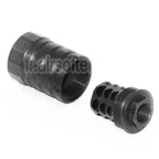5KU 53mm 360 X12 Frein de Bouche Cache-Flamme avec Blast Shield Convient pour -14mm CCW sens antihoraire Canon Fusil Airsoft Noir
