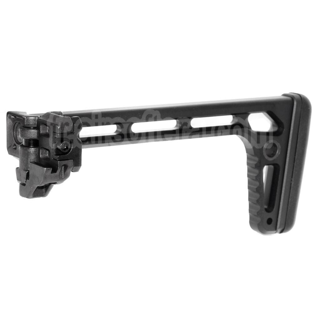 5KU 205mm Minimaliste Pliable Crosse Convient pour MCX / MPX M1913 Picatinny Rail System Fusil Airsoft Noir