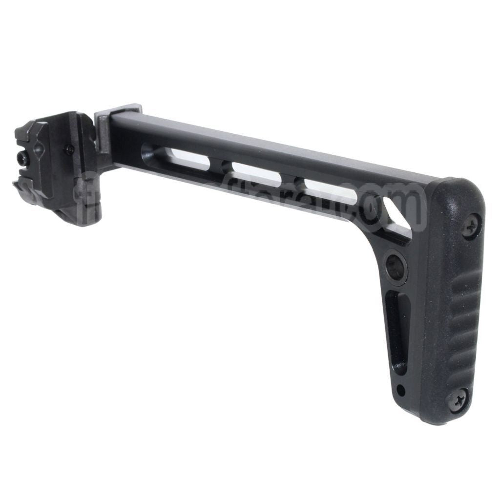 5KU 205mm Minimaliste Pliable Crosse Convient pour MCX / MPX M1913 Picatinny Rail System Fusil Airsoft Noir