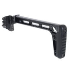5KU 205mm Minimaliste Pliable Crosse Convient pour MCX / MPX M1913 Picatinny Rail System Fusil Airsoft Noir