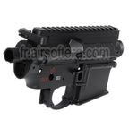 E&amp;C 416 A5 Haut Bas Métal Boîtier Convient pour E&amp;C Tokyo Marui 416 A5 M4 M16 Série AEG Fusil Airsoft Noir