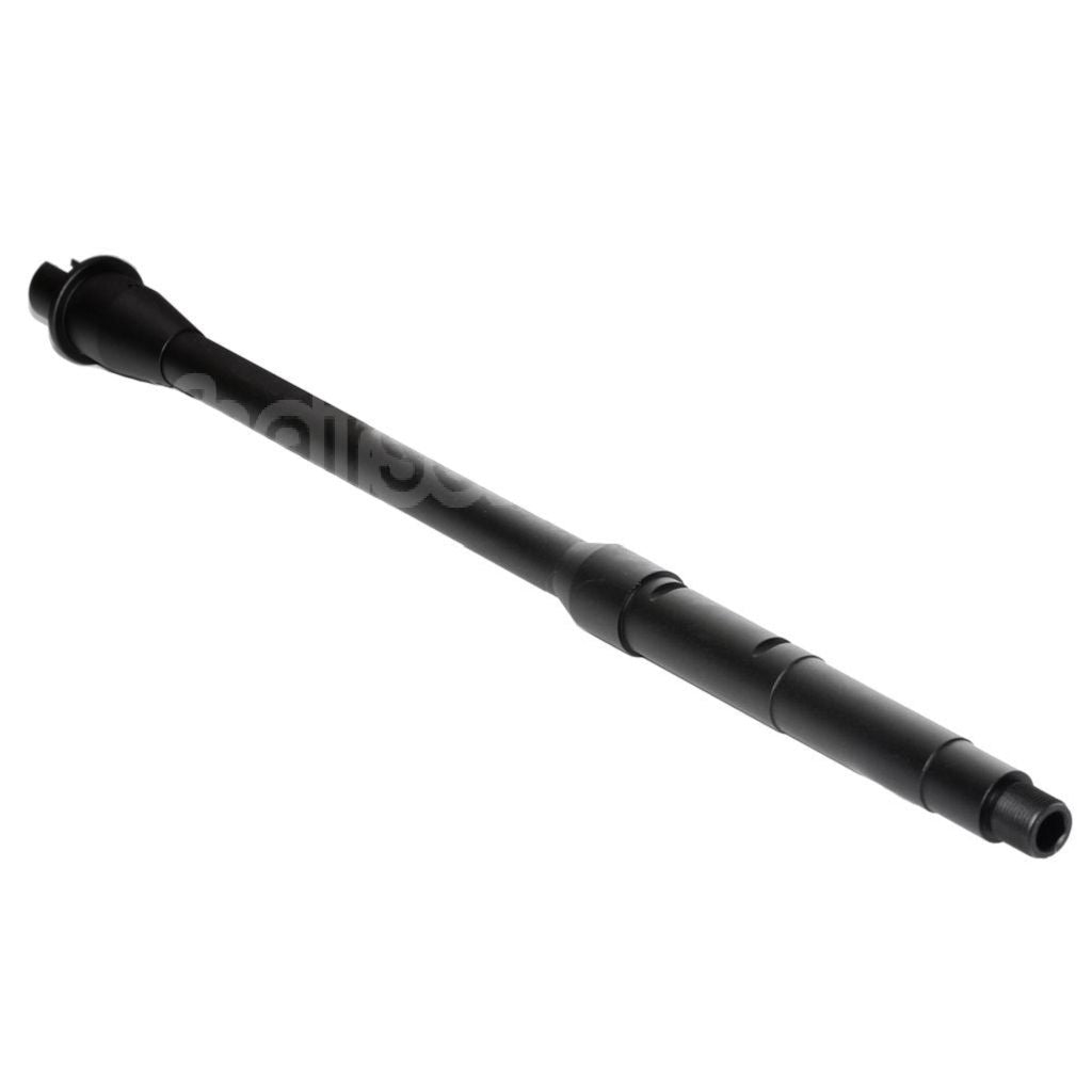 5KU 14.25/14.5 Pouces Aluminium Mid-Length Canon Extérieur -14mm CCW sens antihoraire Convient pour Tokyo Marui M4 MWS GBB Fusil Airsoft Noir