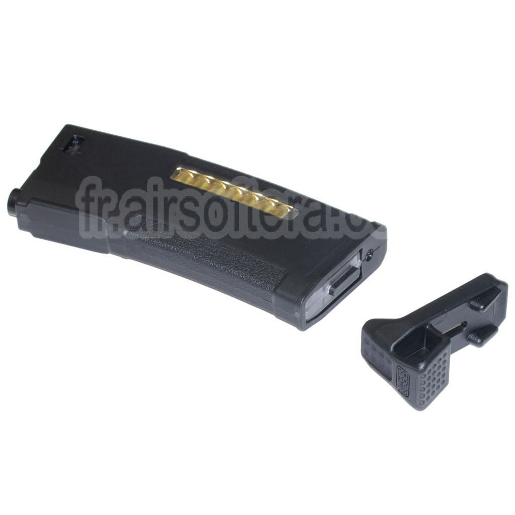 PTS 150 Billes Mid-Cap Enhanced Polymère Chargeur avec MAGPOD Base Plate Convient pour M4 M16 Série AEG Fusil Airsoft Noir