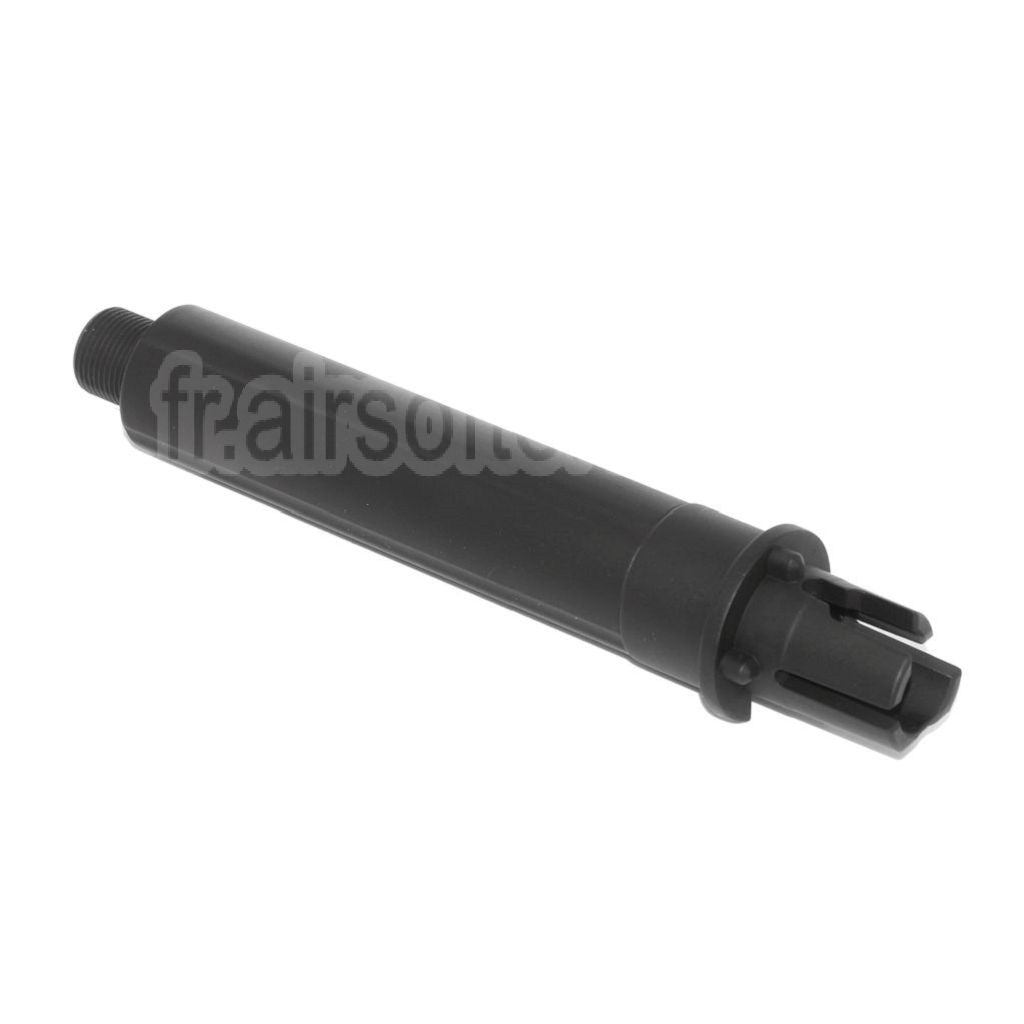 APS 5.375/5.875 Pouces Stubby Canon Extérieur -14mm CCW sens antihoraire Convient pour APS ASR Série M4 M16 AEG Fusil Airsoft Noir