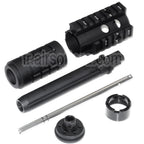 APS 166mm Mini Patriot Avant Kit Canon Extérieur Free Float Rail de Garde-Main Convient pour APS ASR Tokyo Marui M4 M16 Série AEG Fusil Airsoft Noir