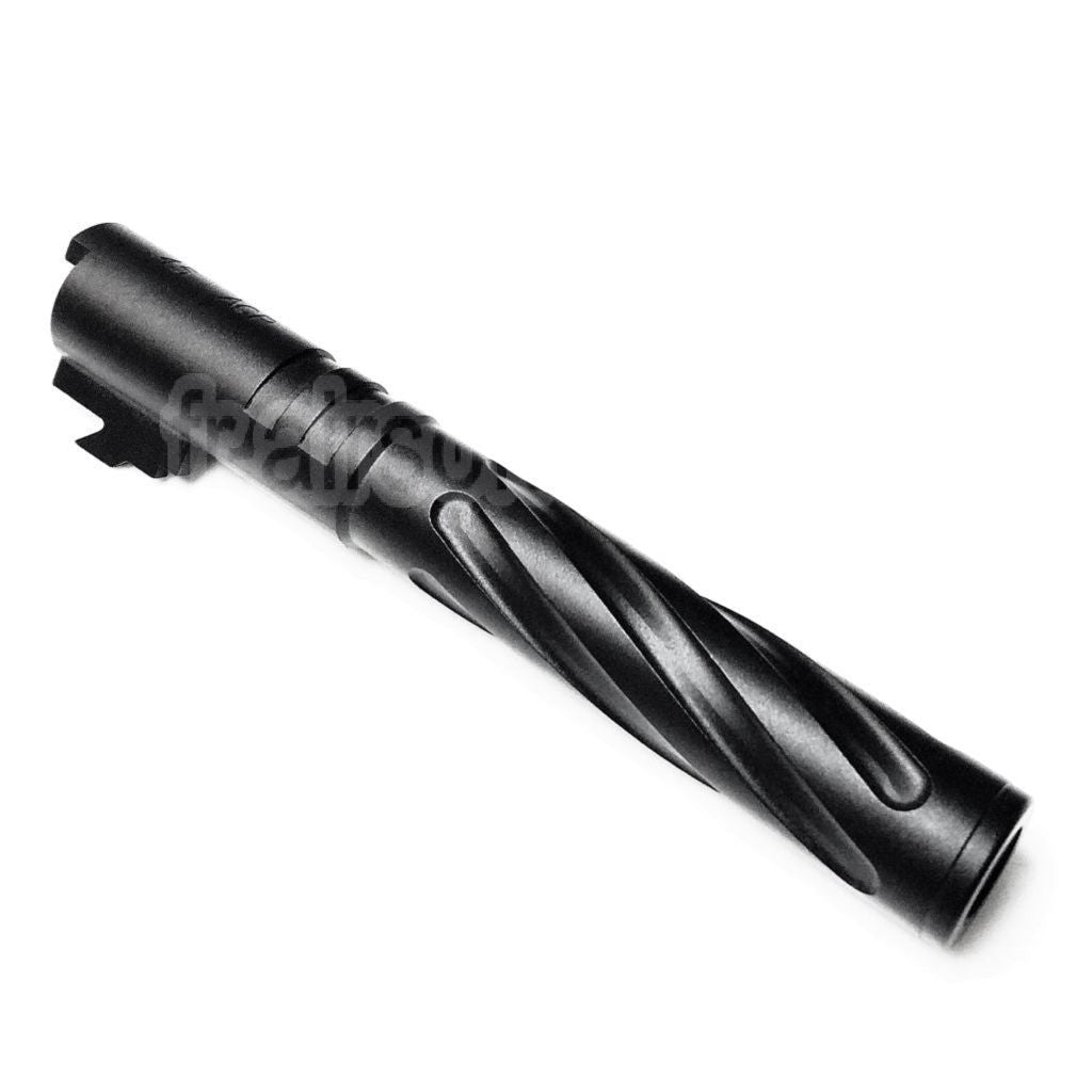 5KU 5 Pouces 123/127mm CNC Aluminium Tornade Style Spirale Canon Extérieur +11mm CW Convient pour Armorer Works AW WE-TECH Tokyo Marui Hi-Capa 5.1 GBB Pistolet Airsoft