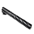 5KU 5 Pouces 123/127mm CNC Aluminium Tornade Style Spirale Canon Extérieur +11mm CW Convient pour Armorer Works AW WE-TECH Tokyo Marui Hi-Capa 5.1 GBB Pistolet Airsoft