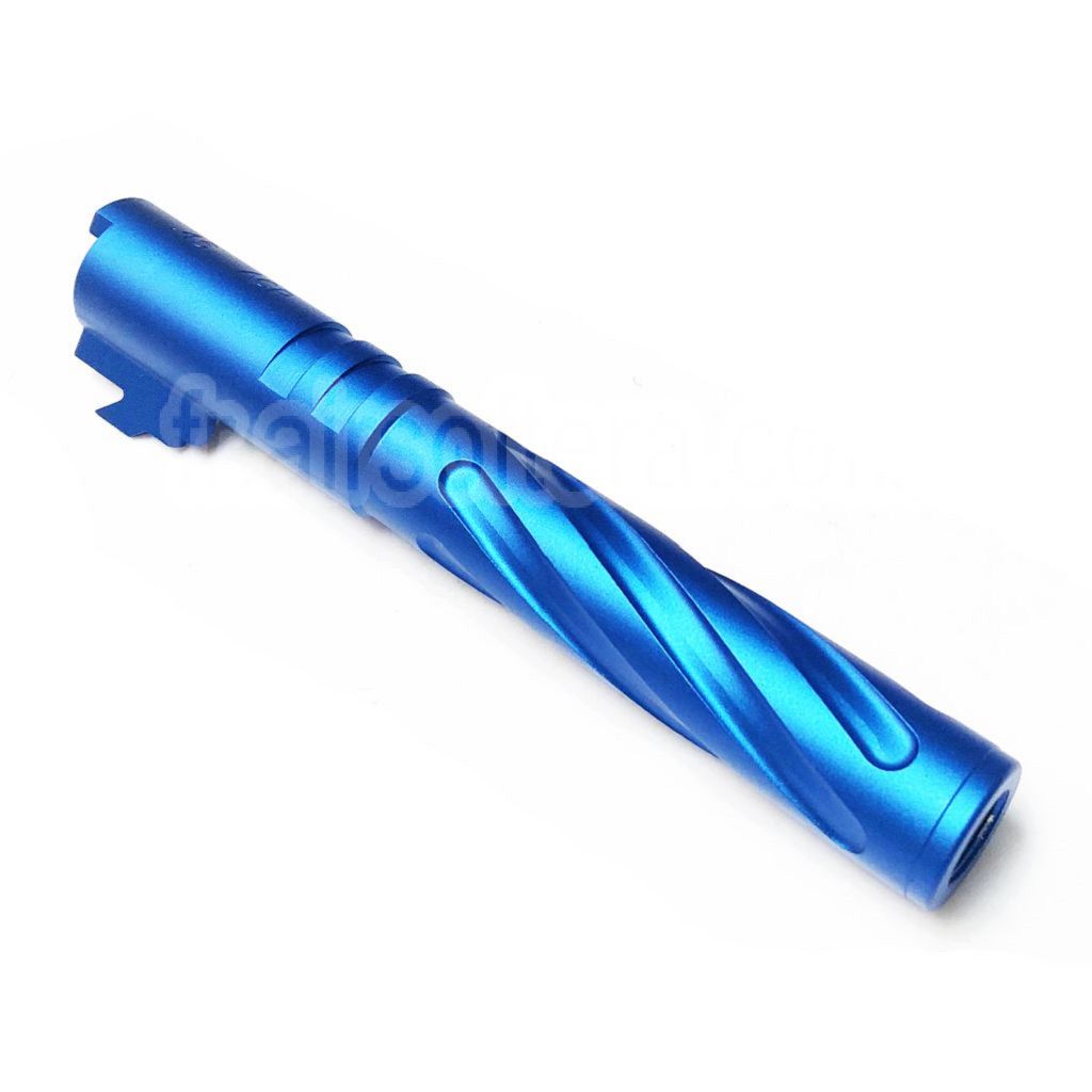 5KU 5 Pouces 123/127mm CNC Aluminium Tornade Style Spirale Canon Extérieur +11mm CW Convient pour Armorer Works AW WE-TECH Tokyo Marui Hi-Capa 5.1 GBB Pistolet Airsoft