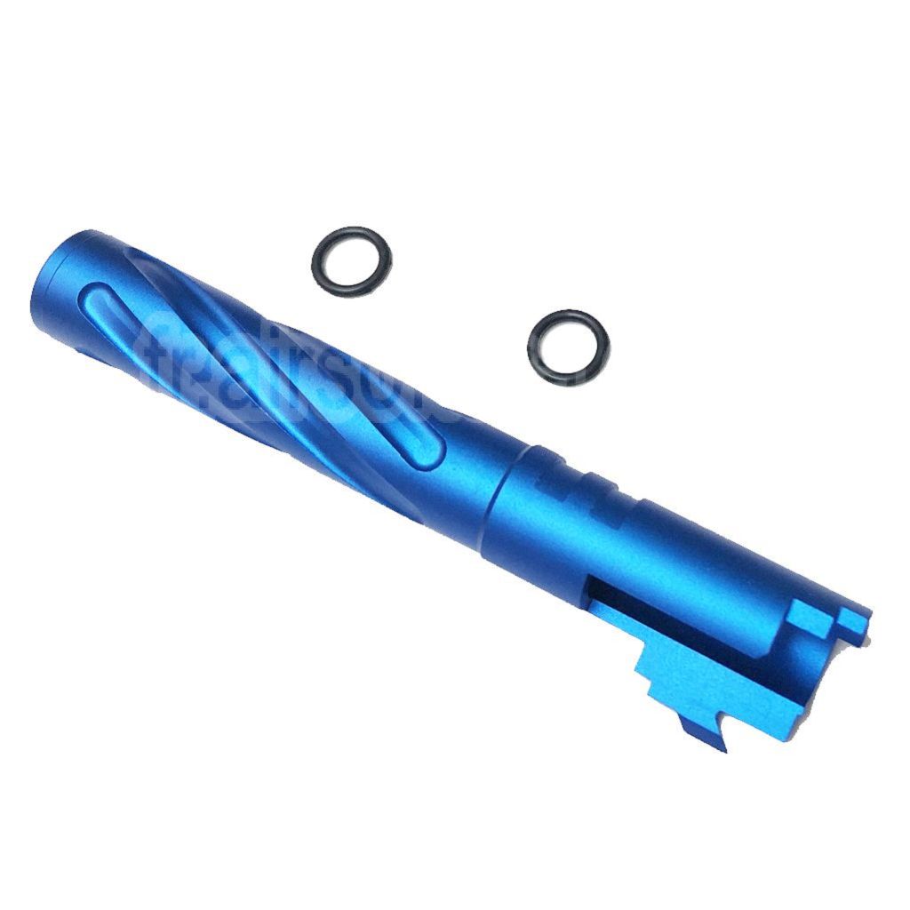 5KU 5 Pouces 123/127mm CNC Aluminium Tornade Style Spirale Canon Extérieur +11mm CW Convient pour Armorer Works AW WE-TECH Tokyo Marui Hi-Capa 5.1 GBB Pistolet Airsoft