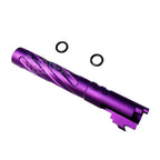 5KU 5 Pouces 123/127mm CNC Aluminium Tornade Style Spirale Canon Extérieur +11mm CW Convient pour Armorer Works AW WE-TECH Tokyo Marui Hi-Capa 5.1 GBB Pistolet Airsoft