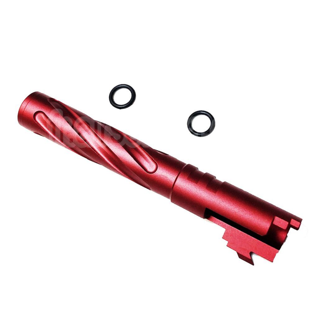 5KU 5 Pouces 123/127mm CNC Aluminium Tornade Style Spirale Canon Extérieur +11mm CW Convient pour Armorer Works AW WE-TECH Tokyo Marui Hi-Capa 5.1 GBB Pistolet Airsoft