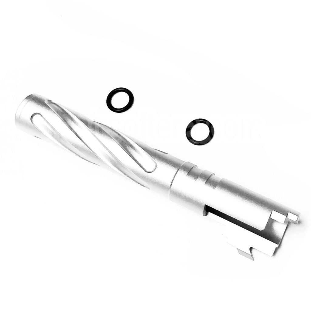 5KU 5 Pouces 123/127mm CNC Aluminium Tornade Style Spirale Canon Extérieur +11mm CW Convient pour Armorer Works AW WE-TECH Tokyo Marui Hi-Capa 5.1 GBB Pistolet Airsoft