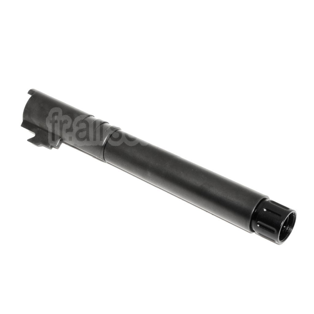 AIP 123mm/127mm Threaded Canon Extérieur avec Adaptor et Couvre Convient pour Tokyo Marui Hi-Capa 5.1 GBB Pistolet Airsoft Noir