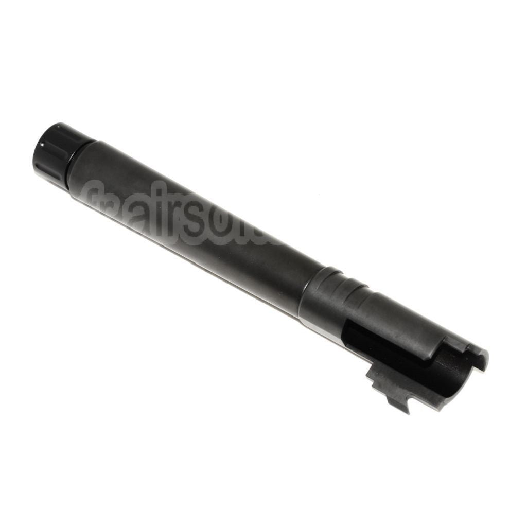 AIP 123mm/127mm Threaded Canon Extérieur avec Adaptor et Couvre Convient pour Tokyo Marui Hi-Capa 5.1 GBB Pistolet Airsoft Noir