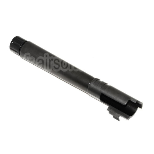 AIP 123mm/127mm Threaded Canon Extérieur avec Adaptor et Couvre Convient pour Tokyo Marui Hi-Capa 5.1 GBB Pistolet Airsoft Noir