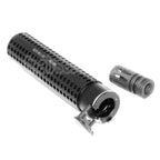 5KU 172mm KAC Style QD Canon Extension Silencieux avec Frein de Bouche Convient pour -14mm CCW sens antihoraire Canon Fusil Airsoft Noir