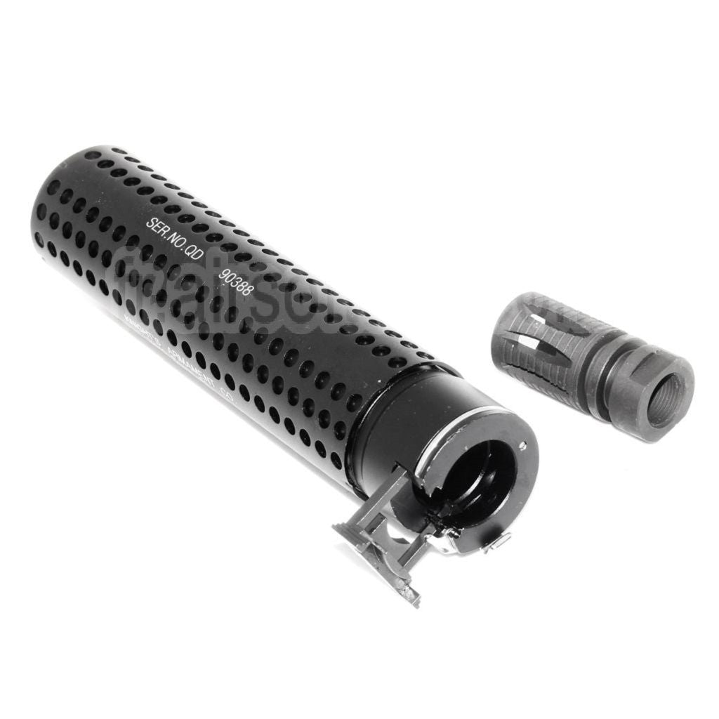5KU 172mm KAC Style QD Canon Extension Silencieux avec Frein de Bouche Convient pour -14mm CCW sens antihoraire Canon Fusil Airsoft Noir