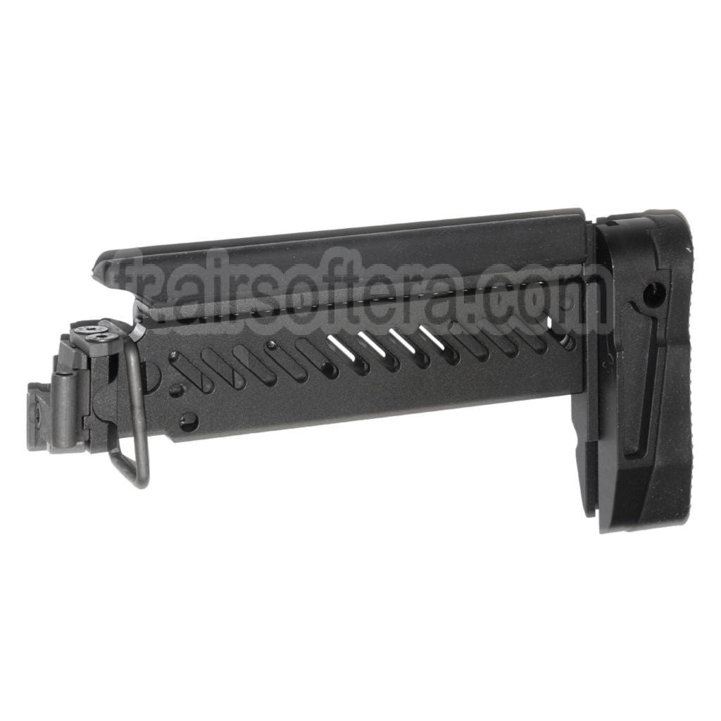 5KU PT-1 AK Side Pliable Crosse Convient pour E&amp;L AK Série Fusil Airsoft Noir