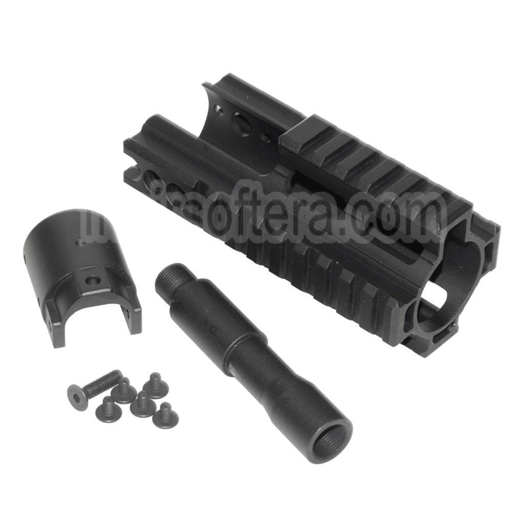 AirsoftEra CNC Aluminium 125mm 4-Côtés Rail de Garde-Main Convient pour Double Bell BY-805 VFC WE-Tech Tokyo Marui SCAR Série AEG GBB Fusil