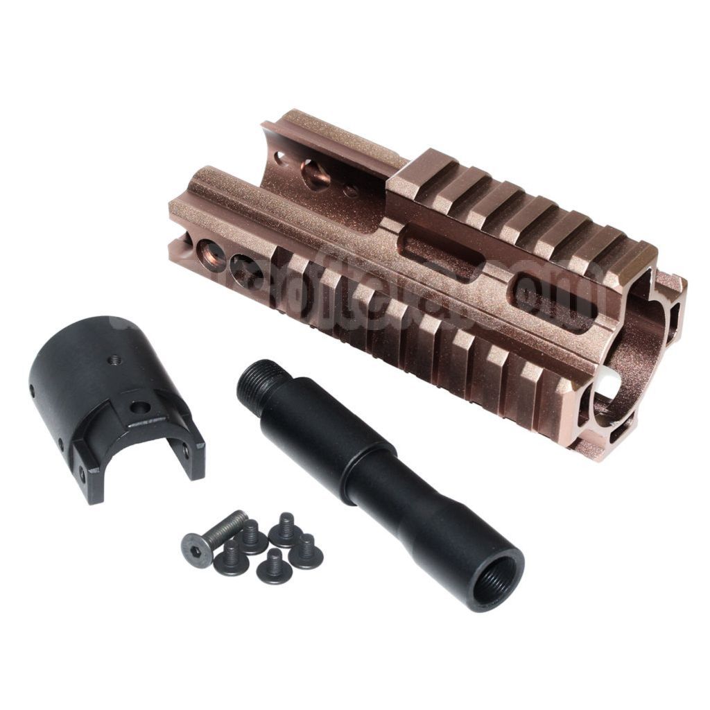 AirsoftEra CNC Aluminium 125mm 4-Côtés Rail de Garde-Main Convient pour Double Bell BY-805 VFC WE-Tech Tokyo Marui SCAR Série AEG GBB Fusil