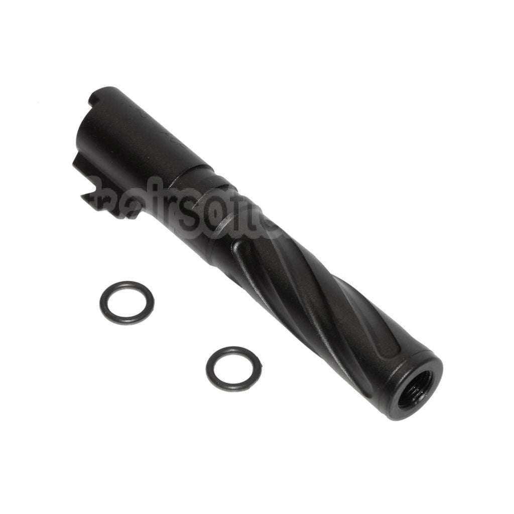 5KU 4.3 pouces CNC Aluminium Tornade Style Spirale Canon Extérieur +11mm CW sens horaire Convient pour Tokyo Marui Hi-Capa 4.3 GBB Pistolet Airsoft