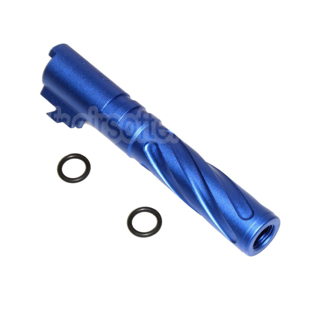 5KU 4.3 pouces CNC Aluminium Tornade Style Spirale Canon Extérieur +11mm CW sens horaire Convient pour Tokyo Marui Hi-Capa 4.3 GBB Pistolet Airsoft