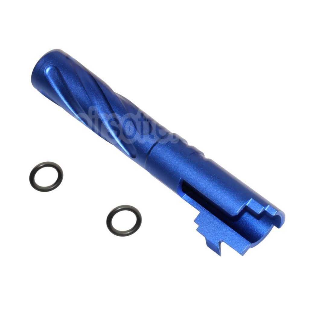 5KU 4.3 pouces CNC Aluminium Tornade Style Spirale Canon Extérieur +11mm CW sens horaire Convient pour Tokyo Marui Hi-Capa 4.3 GBB Pistolet Airsoft