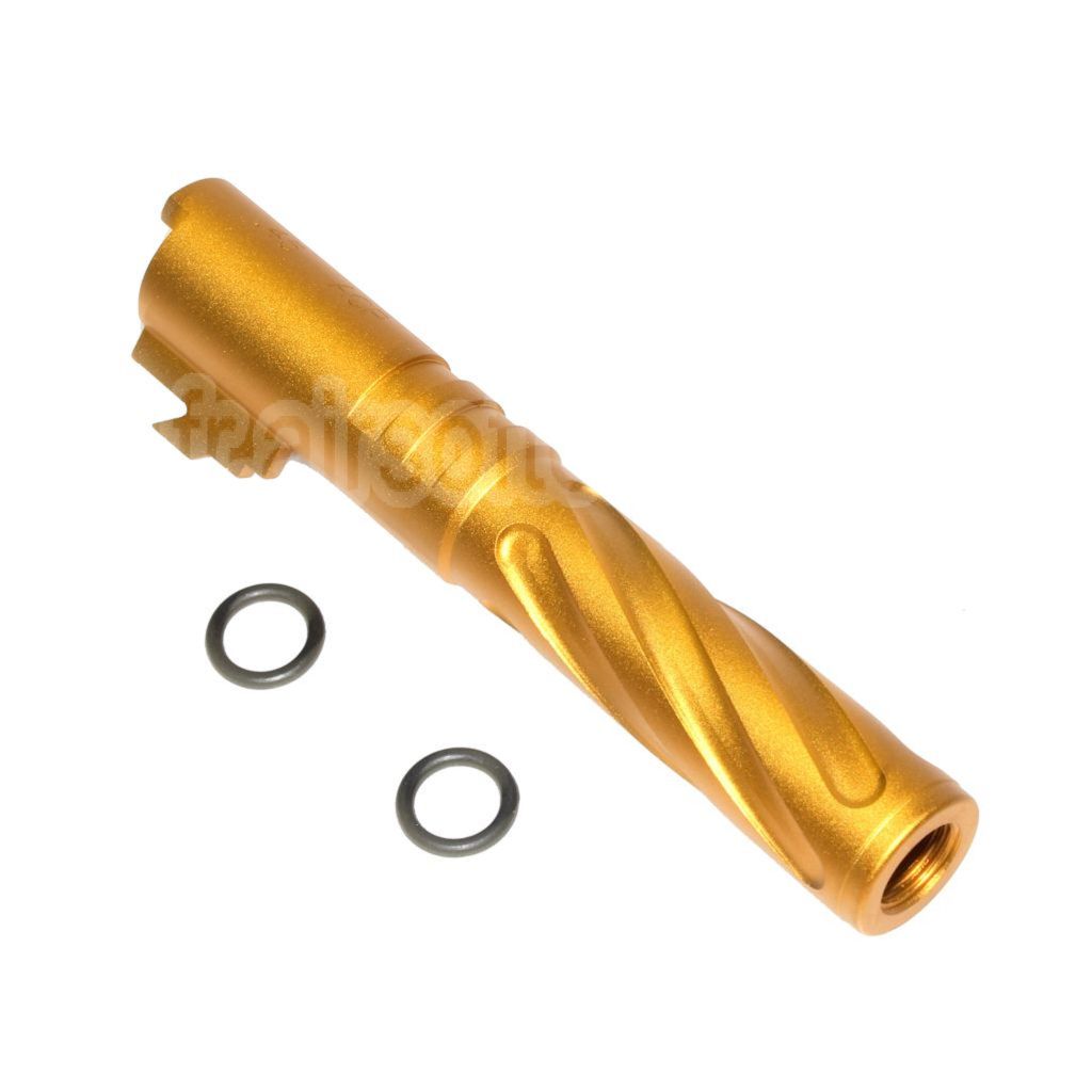 5KU 4.3 pouces CNC Aluminium Tornade Style Spirale Canon Extérieur +11mm CW sens horaire Convient pour Tokyo Marui Hi-Capa 4.3 GBB Pistolet Airsoft