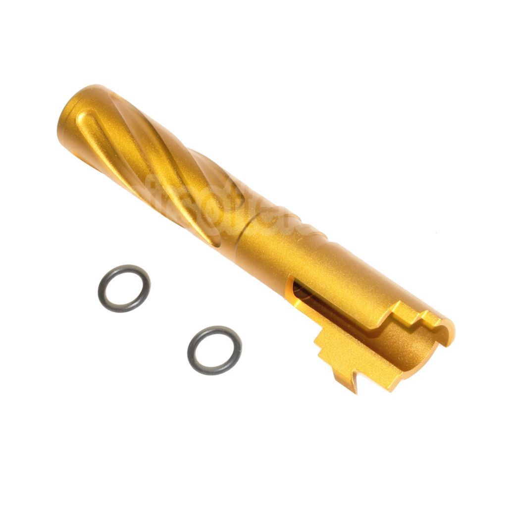 5KU 4.3 pouces CNC Aluminium Tornade Style Spirale Canon Extérieur +11mm CW sens horaire Convient pour Tokyo Marui Hi-Capa 4.3 GBB Pistolet Airsoft