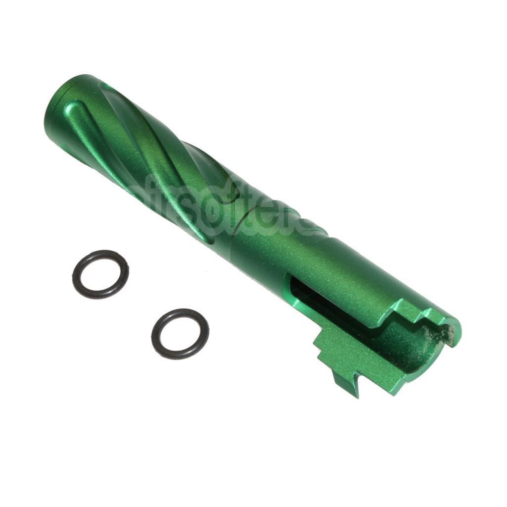 5KU 4.3 pouces CNC Aluminium Tornade Style Spirale Canon Extérieur +11mm CW sens horaire Convient pour Tokyo Marui Hi-Capa 4.3 GBB Pistolet Airsoft
